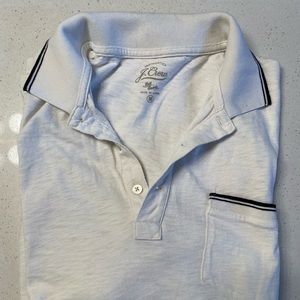 J.Crew white tipped polo